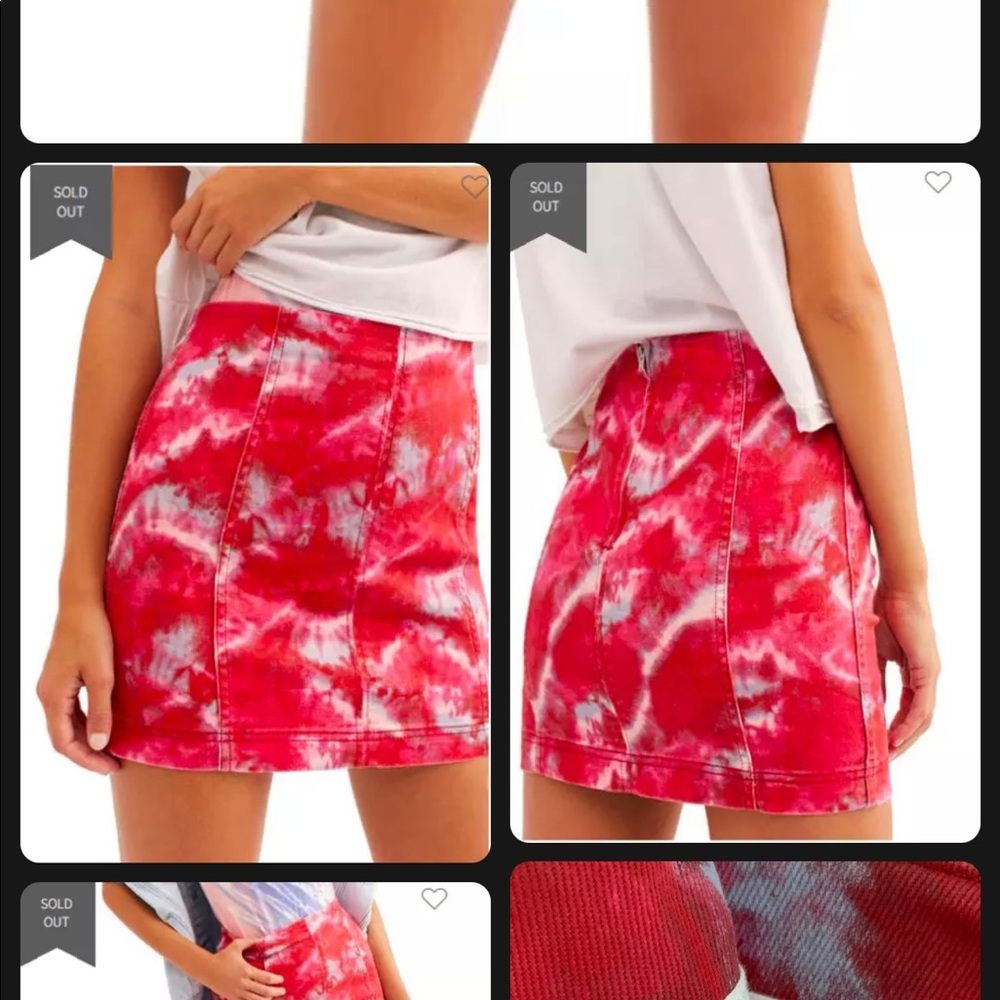 NWT Free People Modern Femme Denim Skirt